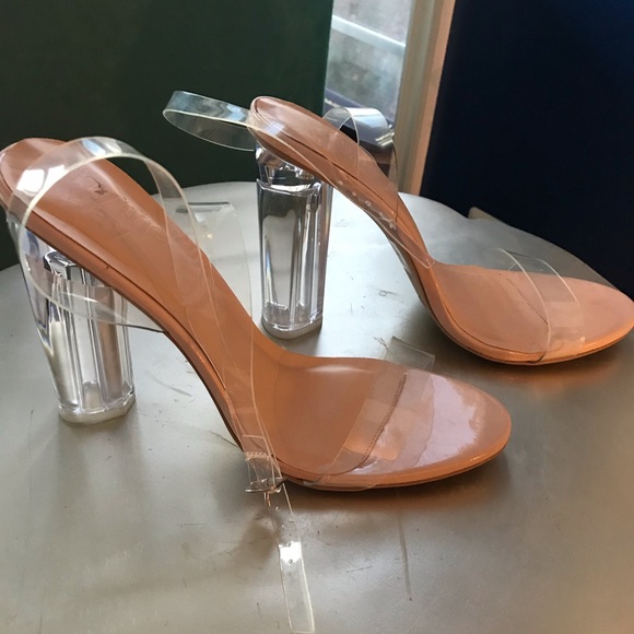 revolve clear heels